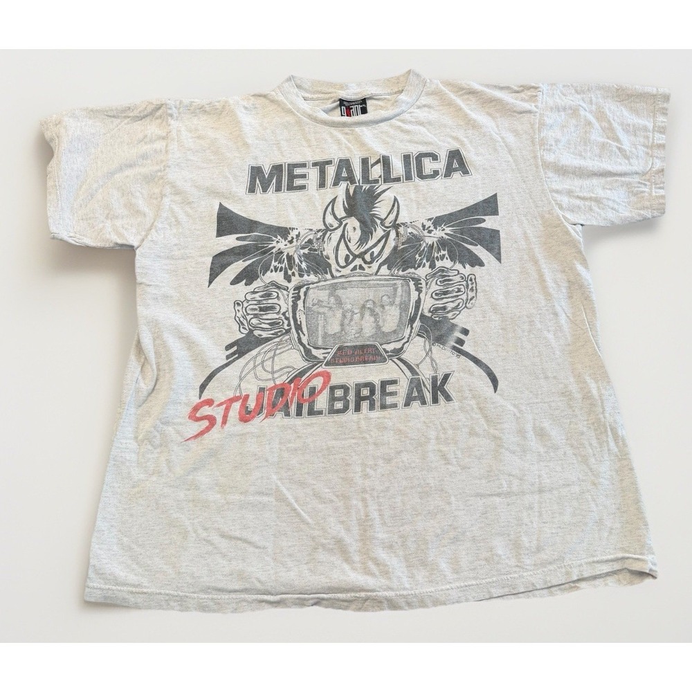Vtg 1995 Metallica‎ Donington MetClub Fan Club Shirt XL Giant Tultex DeVito